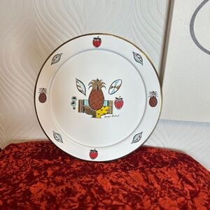 Enamelled metal Pineapple Decorative Serving Piece by Georges Briard